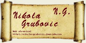 Nikola Grubović vizit kartica